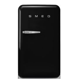 Smeg FAB10HRBL6 Retro Minibar Refrigerator, Black, D Rated