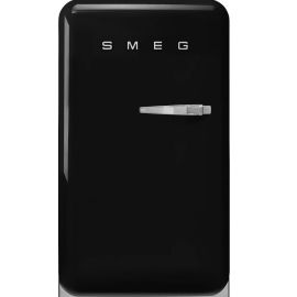 Smeg FAB10LBL6 50's Style 55cm Fridge with Icebox, Left Hand Hinge, Black