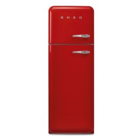 Smeg FAB30LRD6UK Retro Static Fridge Freezer, 80/20, Red, C Rated