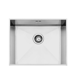 Smeg 50 cm Quadra 1 Bowl Undermount Sink, Brushed Stainless steel VSTQ50-2