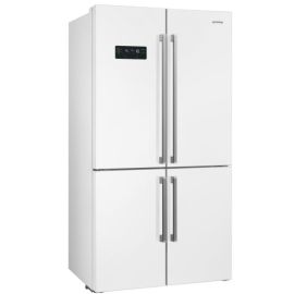 Smeg FQ60BDE Free Standing American Style Fridge Freezer in White