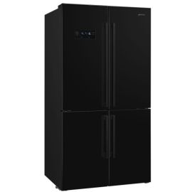 Smeg Free Standing American Style Fridge Freezer in Black FQ60NDE