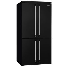  Smeg Free Standing American Style Fridge Freezer in Black FQ960BL6