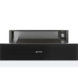 Smeg CPR115N 15cm Linea Black Glass Handle-less Warming Drawer