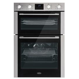Belling BI903MFC Stainless Steel Built-In Electric Double Oven, A Rated