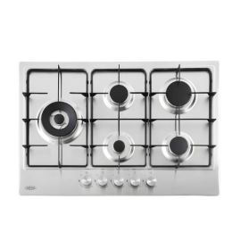 Belling GHU753RI 444411638 - Stainless Steel 75cm 5 Burner Gas Hob - 3.6kW Wok Burner