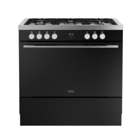 Belling BEL RCA VISION SGL 90DF 90cm wide Dual Fuel Range Cooker with Gas Hob - Black