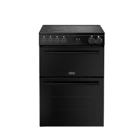 Belling 60cm wide Double Oven BEL FSA VISION 60E Electric Cooker with Ceramic Hob - Black
