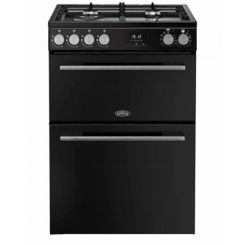 Belling VISION 60DF BSS 600mm Dual Fuel Cooker Gas Hob Black/Steel