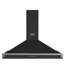 Stoves Richmond 90PYR Pyramid 90cm Chimney Cooker Hood - Black