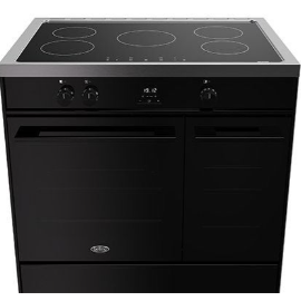 Belling BEL RCA VISION TWIN 90EI 90cm Electric Induction Range Cooker Twin Oven Black A Rated