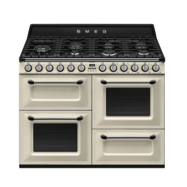Smeg 110cm Victoria Dual fuel Cooker with Gas Hob Cream TR4110P1