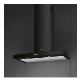 Smeg KBT900BL 90cm Chimney Cooker Hood, Black