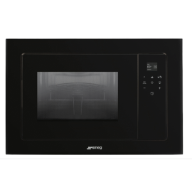 Smeg FMI120N2 Linea Built In Microwave with Grill Black
