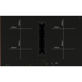 Neff V68YYX4B0 N 90 Induction hob with integrated ventilation system 80 cm Matt black