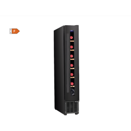 Cata UBBKWC15F - Black 7 Bottle Wine Cooler - Built-Under