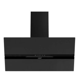 Cata CATAGM90MB 90cm Matt Black Auto-Open Angled Glass Hood with Hidden Touch