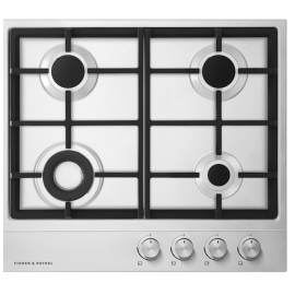 Fisher & Paykel CG604DNGX1 4 Burner 60cm Gas Hob - Stainless Steel