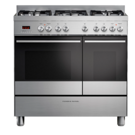 Fisher & Paykel OR90L7DBGFX1 90cm Dual Fuel 5 Burner Range Cooker - Stainless Steel