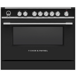 Fisher & Paykel OR90SCI6B1 90cm 5 Zone Induction Pyrolytic Cooker - Black