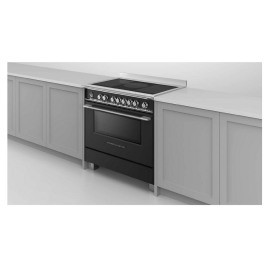 Fisher & Paykel OR90SCI6B1 90cm 5 Zone Induction Pyrolytic Cooker - Black