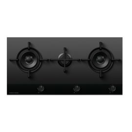 Fisher & Paykel CG903DLPGB4 90cm 3 Burner Gas Hob - Black Glass