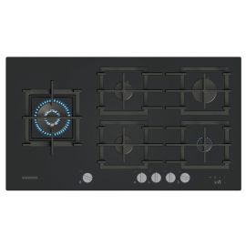 Siemens ER9A6SH40 90cm 5 Burner Gas Hob in Black Glass Dual Wok Burner Home Connect