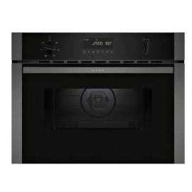 Neff C1AMG84G0B 44 Litres Built In Microwave Oven with Hot Air - Black with Graphite Trim