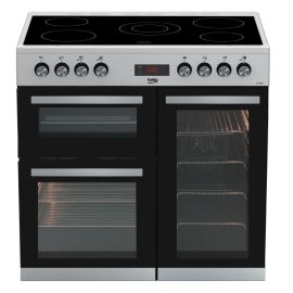 Beko 90cm Double Oven Range Cooker with 5 Zone Ceramic HobKDVC90