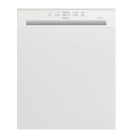 Indesit I3BL626UK Semi Integrated Full Size Dishwasher - White Control Panel with Fixed Door Hinge Kit - E Rated