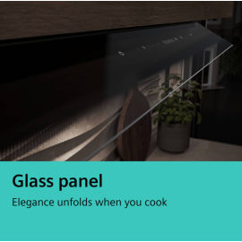 iQ700, Integrated Design Hood, 80 cm, clear glass black printed, Matt black LJ88BET60B