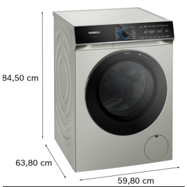 iQ700, Washing machine, front loader, 11 kg, max. 1600 rpm, Silver inox WG66B2AXGB