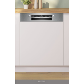 Bosch Series 2, Semi-integrated dishwasher, 60 cm, Brushed steel SMI2HTS06G