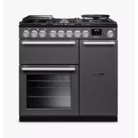 Rangemaster Nexus NEX90DFPSLT/CM1 90cm Dual Fuel Range Cooker with Gas Hob, Slate