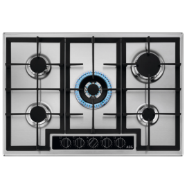 AEG HGB75420YM 75cm Gas Hob - Stainless Steel