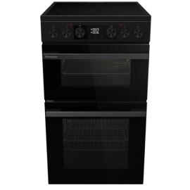 Hisense HDCEC5C10B 50cm Double Oven Electric Cooker with Ceramic Hob 