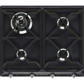 Smeg SR964NGH 60cm Victoria Traditional Gas Hob Black