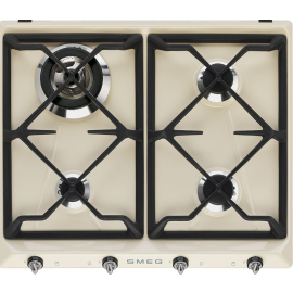 Smeg SR964PGH 60cm Victoria Traditional Gas Hob Cream