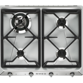 Smeg SR964XGH 60cm Victoria Traditional Gas Hob Stainless Steel