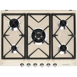 Smeg SR975PGH 69cm Victoria Traditional Gas Hob Cream