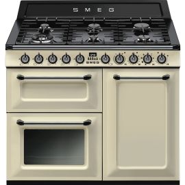 SMEG TR103P 100cm Victoria Traditional Dual fuel 3 cavity Cooker with Gas hobs