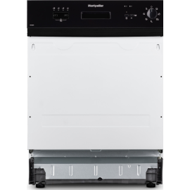 Montpellier MDI655K Full Size 60cm Semi Integrated Dishwasher in Black