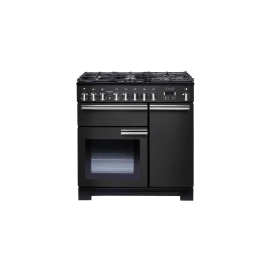 Rangemaster PDL90DFFCB/C Professional Deluxe Charcoal Black 90cm Dual Fuel Range Cooker