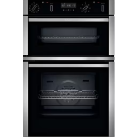 Neff N50 U2ACM7HH0B Built In Electric Self Cleaning Double Oven, Stainless Steel