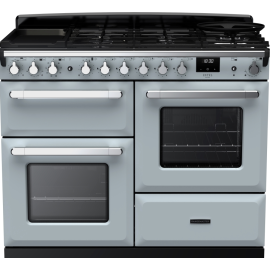 Rangemaster Estel Deluxe ESDLO110DFPMSB/CM1 110cm Dual Fuel Range Cooker Misty Blue / Chrome