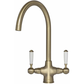 Shaftsbury Traditional Dual Lever Tap  S/CRU5/AB Antique Brass