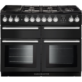Rangemaster NEXSE110DFFCB/C Nexus Charcoal Black 110cm Dual Fuel Range Cooker