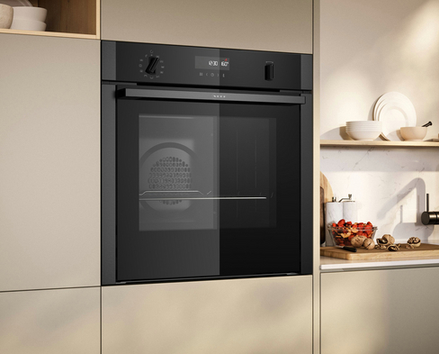 Neff Grey B6ach7ag7b Slide & Hide 59.4Cm Built In Electric Single Oven - Graphite