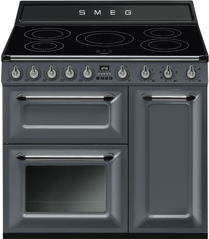 Smeg Grey Tr93igr2 90Cm Victoria Induction Range Cooker - Slate