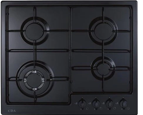 Cda Black Hg6251bl 60Cm 4 Burner Gas Hob